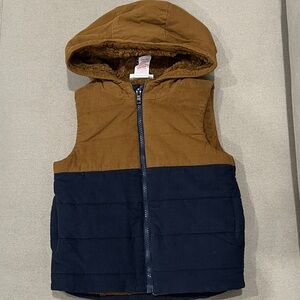 Tommy Bahama Kids Brown and Navy Hooded Vest